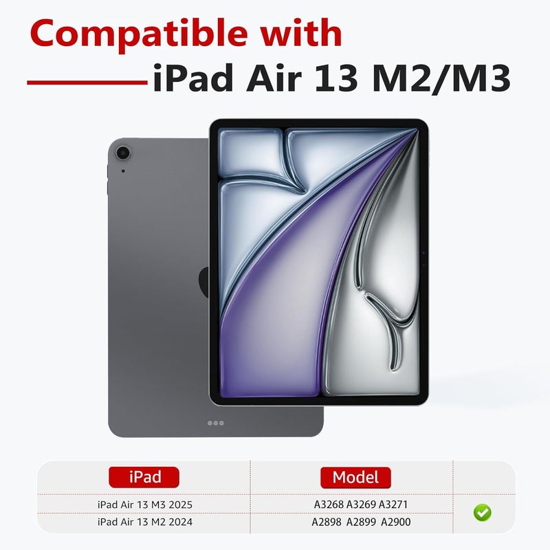 bersem Screen Protector Compatible with iPad Air 13 Inch M3 2025 / M2 2024, Tempered Glass, Ultra Clear, Anti-Scratch, Case Friendly, EZ Kit, 1 Pack - Image 2